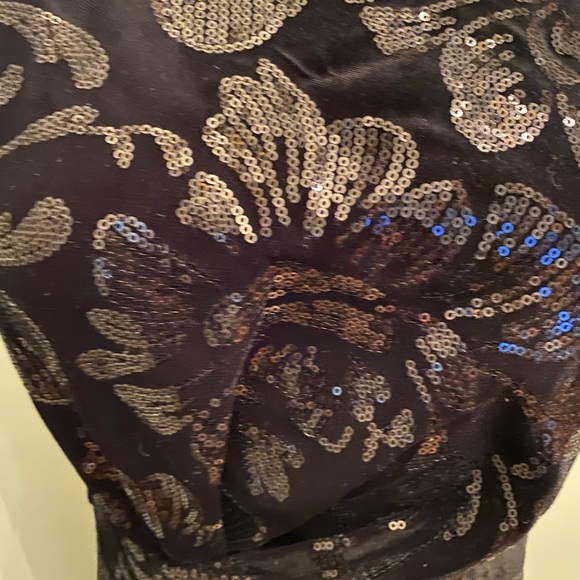NWT Taylor black velvet and sequin dress - Picture 3 of 5